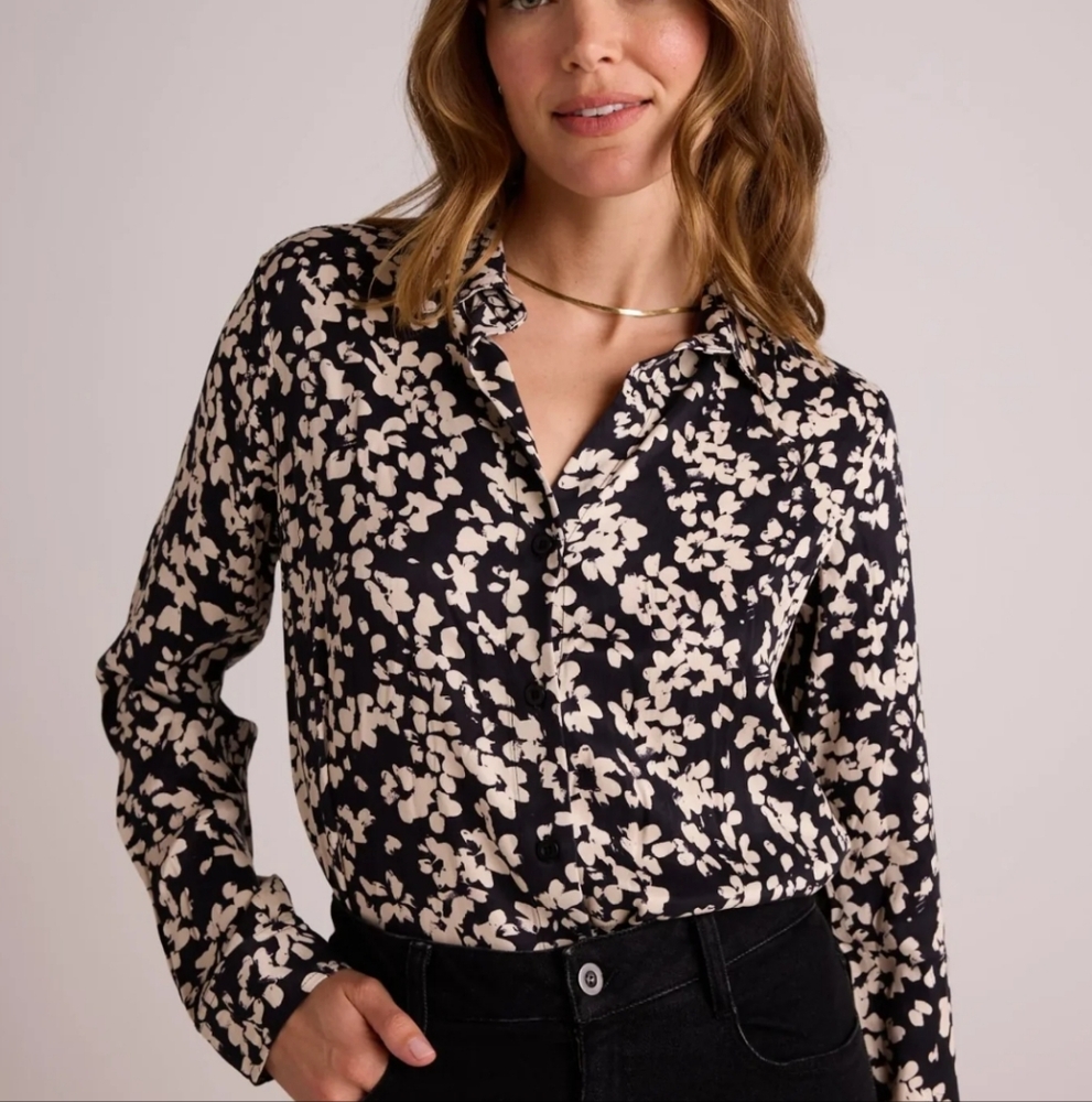 Bella Dahl Clean Shirt Ditsy Floral Print M